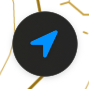 現在地追従ボタン（追従中の表示）
