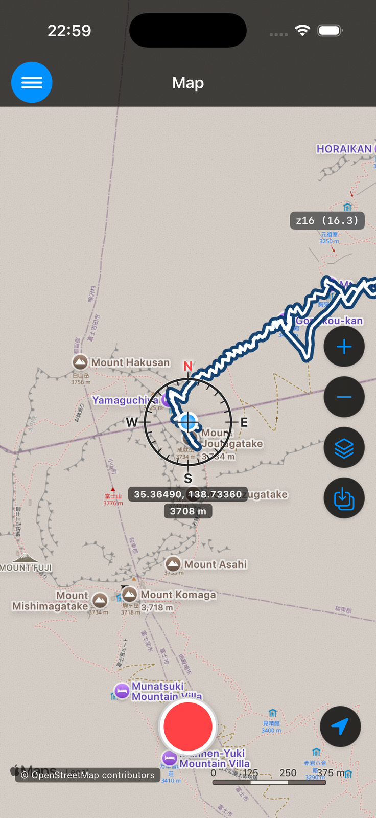 OpenStreetMap display